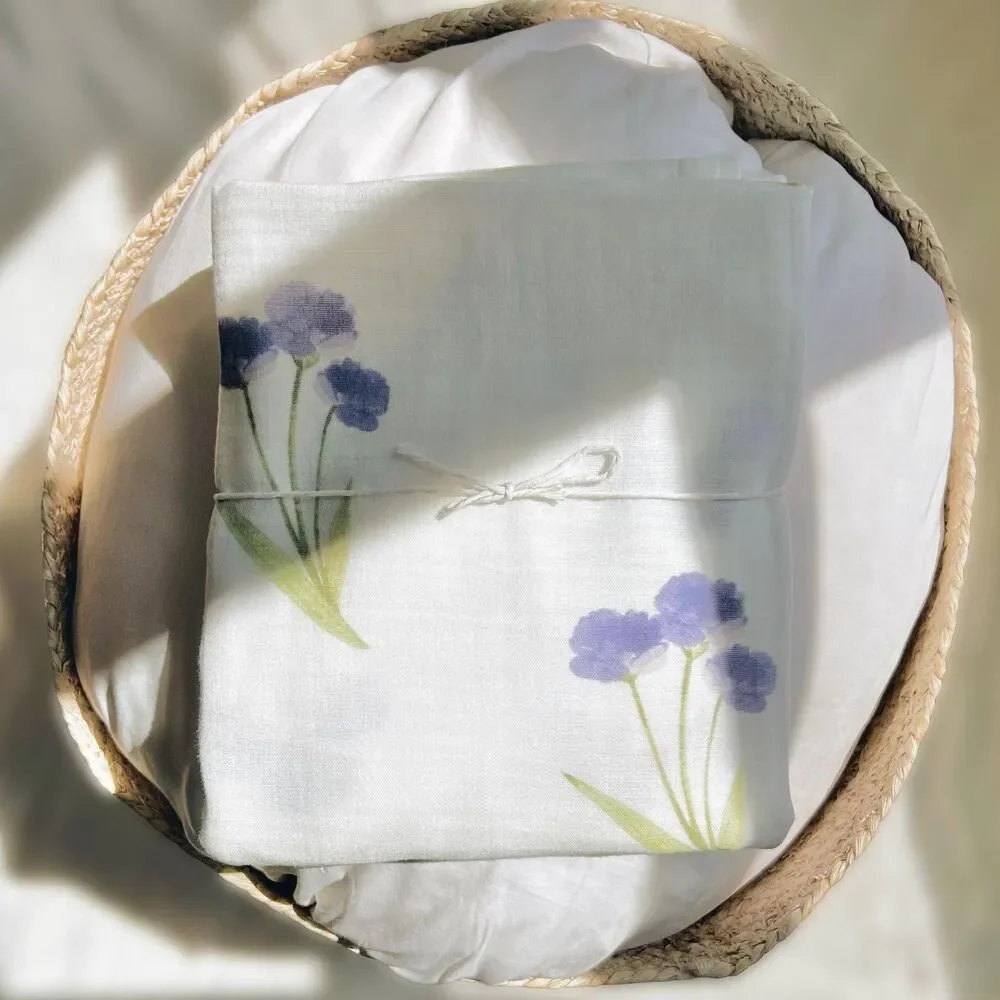 Organic Baby Blanket | Watercolor Birth Month Flower February Violet Shower Gift